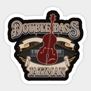 Jazz Man Double Bass Sticker